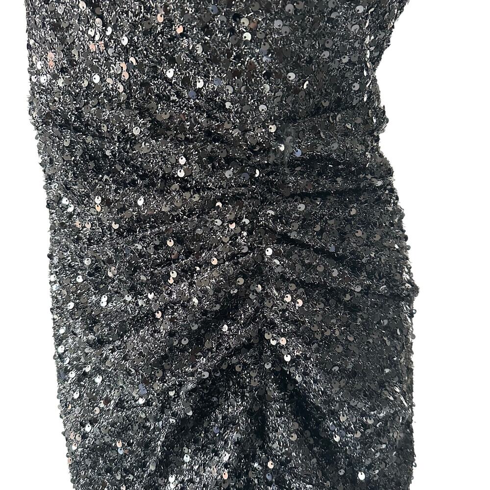 Black Sequin Dress with Feathers - Picture 10 of 13